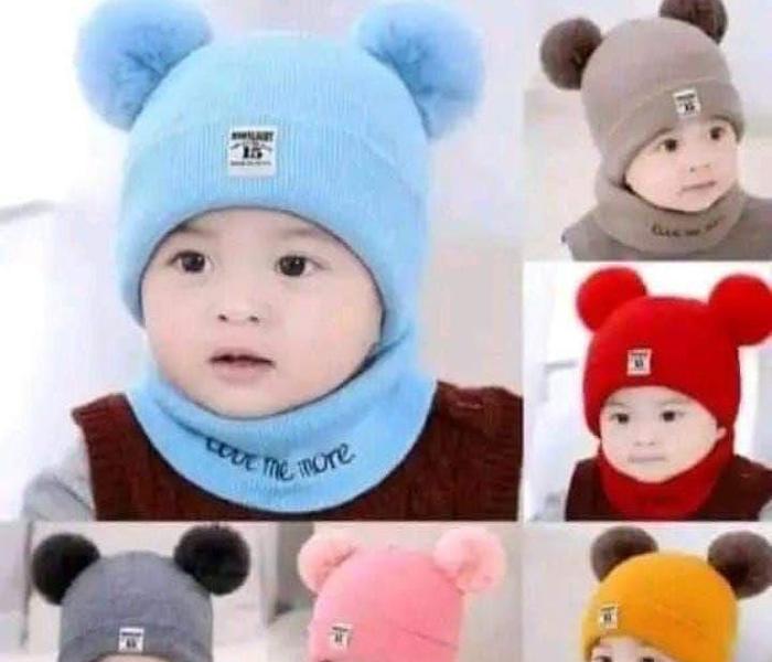100% Hot Stuff and High quality Baby Hat And Scarf Set image