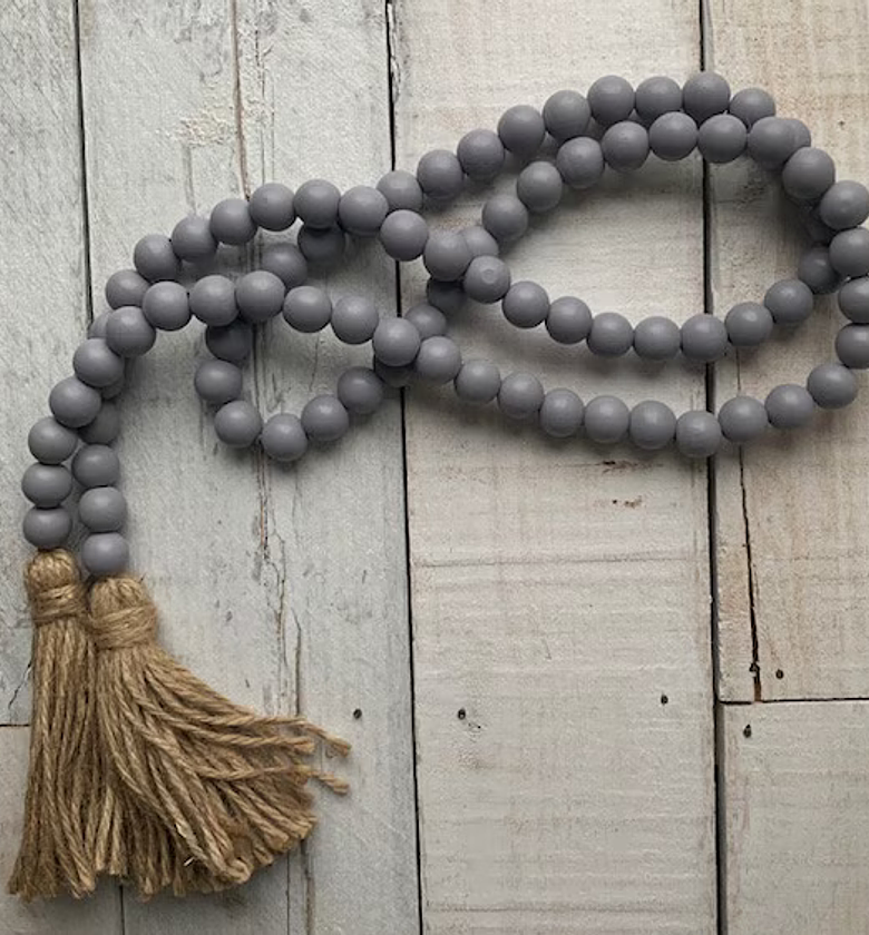 Wooden Beads Garland with Tassels image