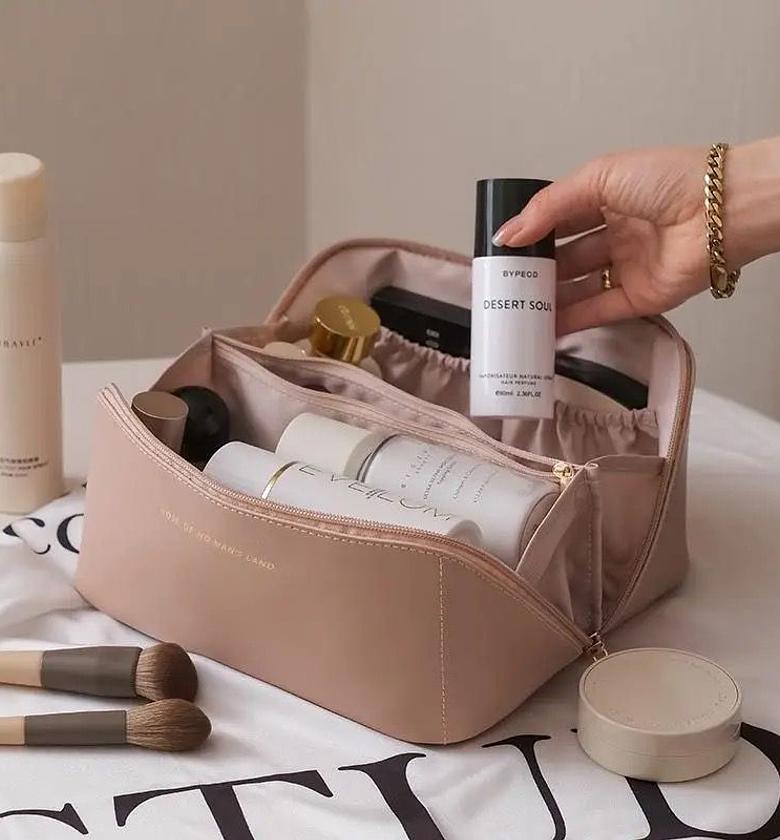 Pu leather cosmetic storage bags image