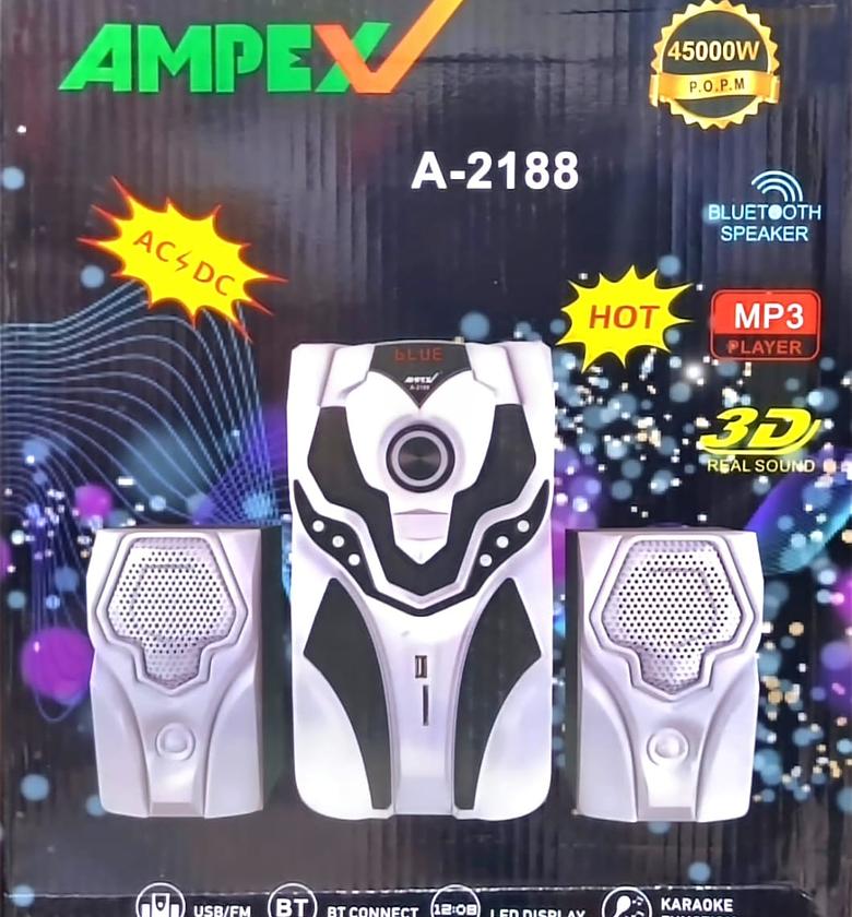 Ampex 2.1 A-2188 Subwoofer With Bluetooth/USB/SD/FM image