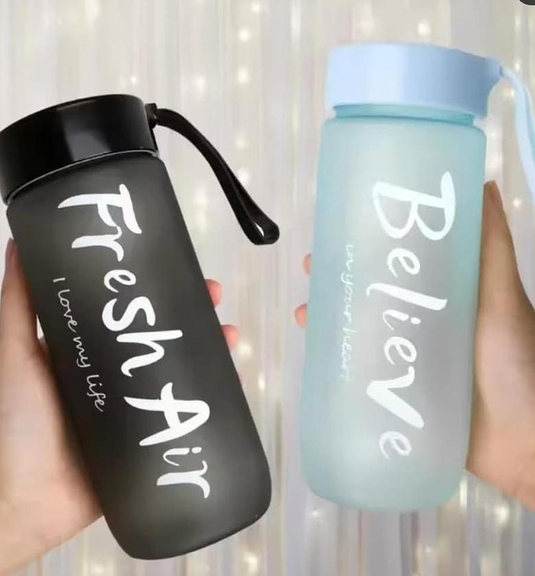 Frosted water bottle. image