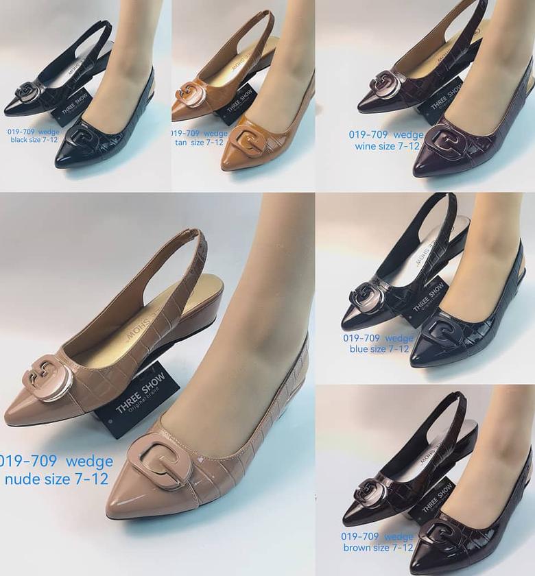 1 inch wedge slip on closed sandals  image