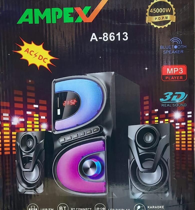 Ampex 2.1 A-8613 Subwoofer With Bluetooth/USB/SD/FM image