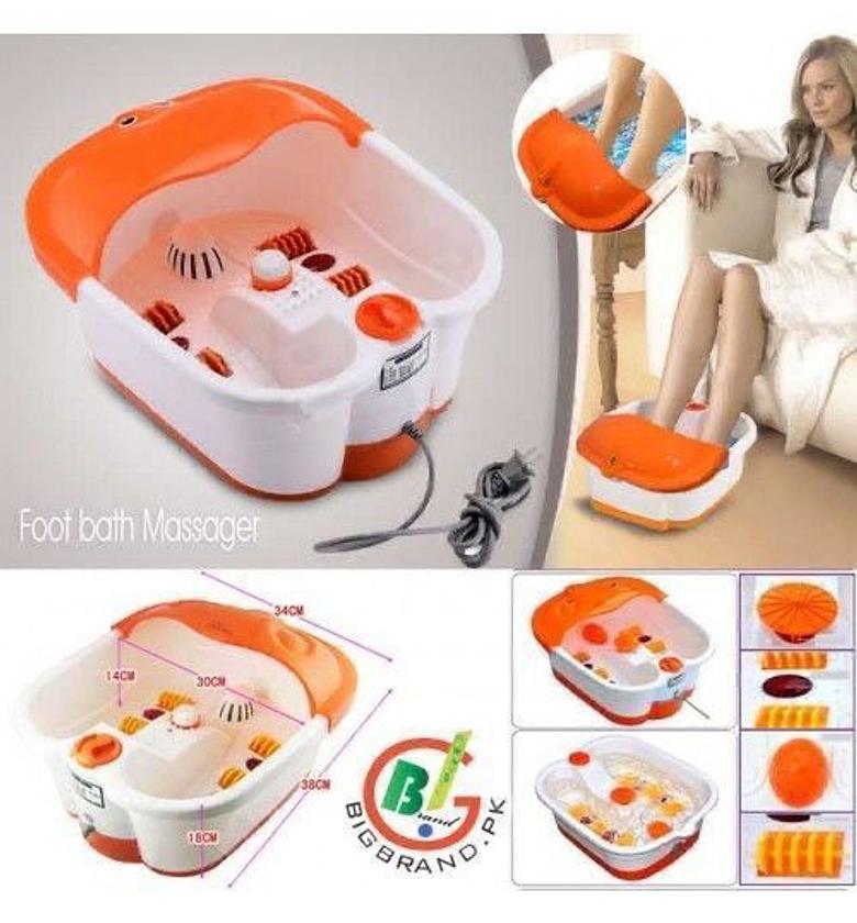 Foot bath massager   ,Bubbles  ,Heater, Massage and scrub image