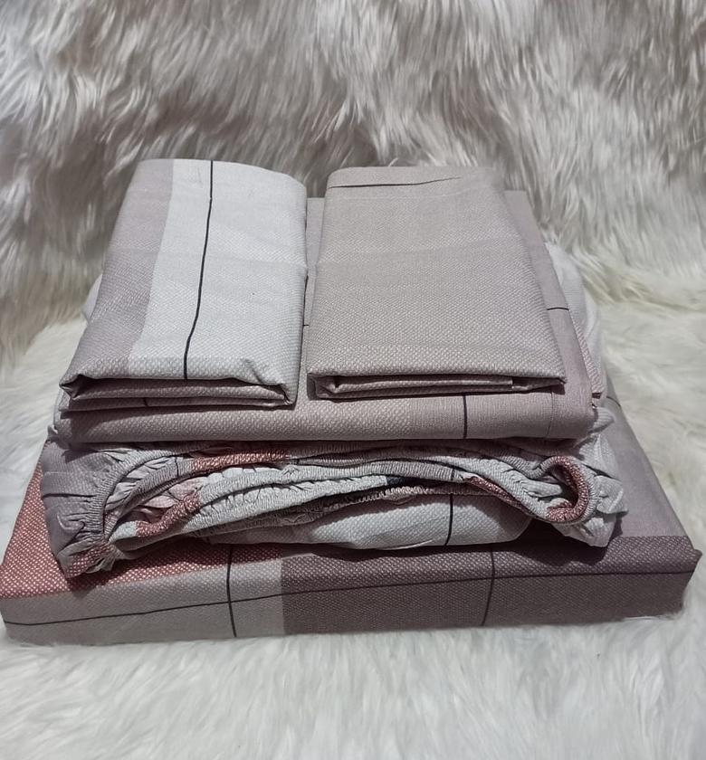 100% cotton 3pc bedsheets Bedsheets: 2pc Pillowcases: 2 pcs Matress cover: 1pc Size: 6×7 image