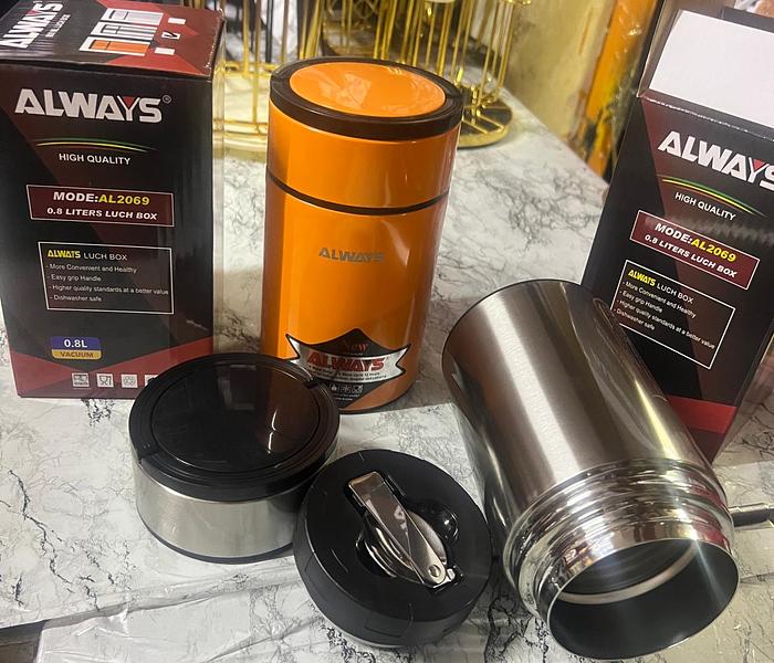 800ml Food Vacuum Insulated Flask With Foldable Spoon image