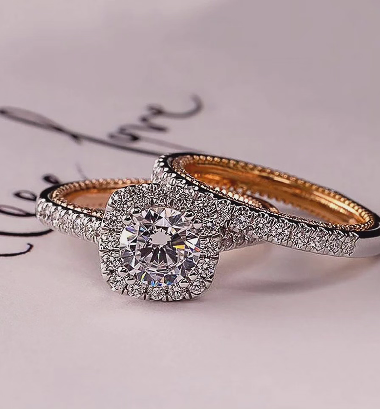 Brass Cubic Zirconia ring set image