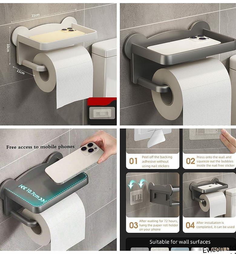 TISSUE HOLDER. Punch free toilet tissue Holder image