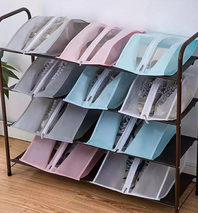 STORAGE BAG. Travel Zipper Dust Boot Bag Slipper Water Proof Shoe Bag image