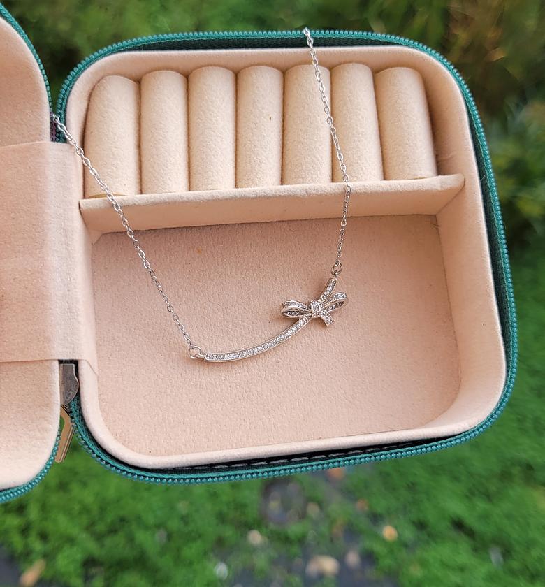 Bar silver necklace  image