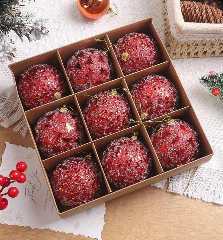9pc set christmas ball. image
