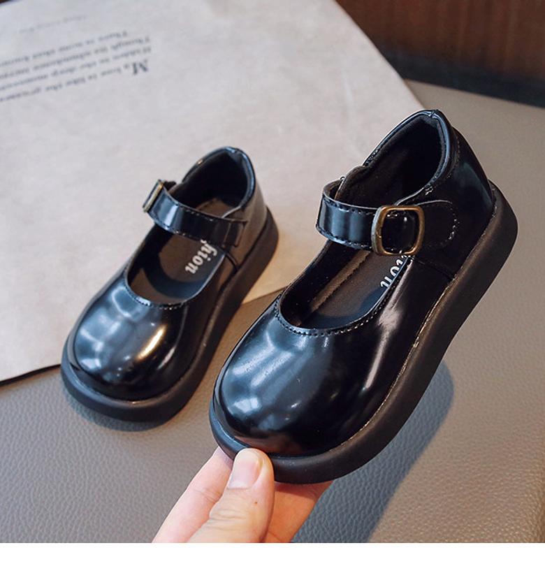 girls glossy school shoes image