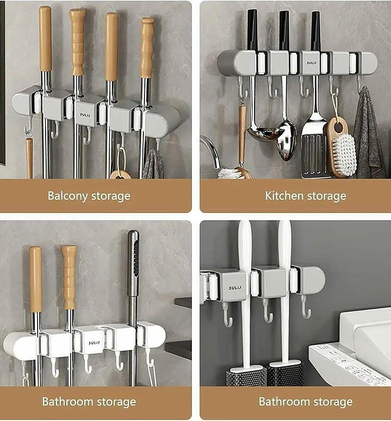 MOP HOLDER. Universal punch free mop holder image