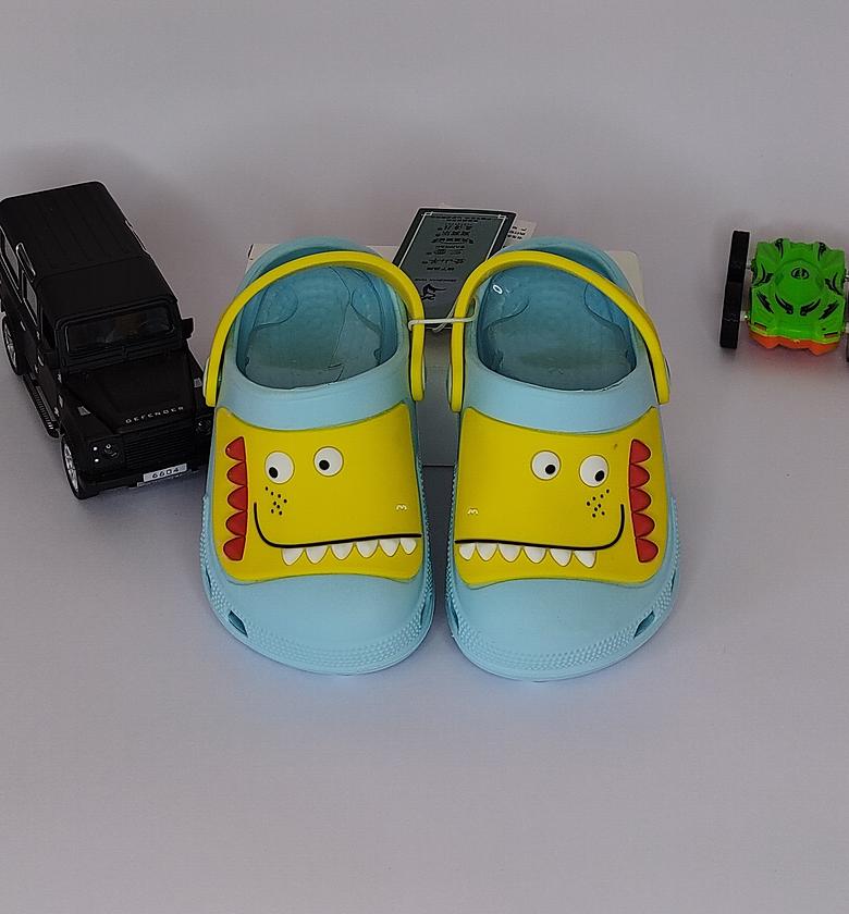 Blue and Yellow Dino Clogs image