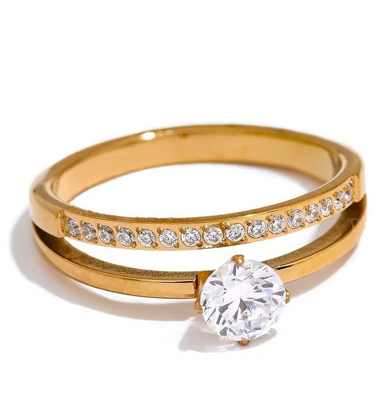 Gold coated Hypoallergenic ring image