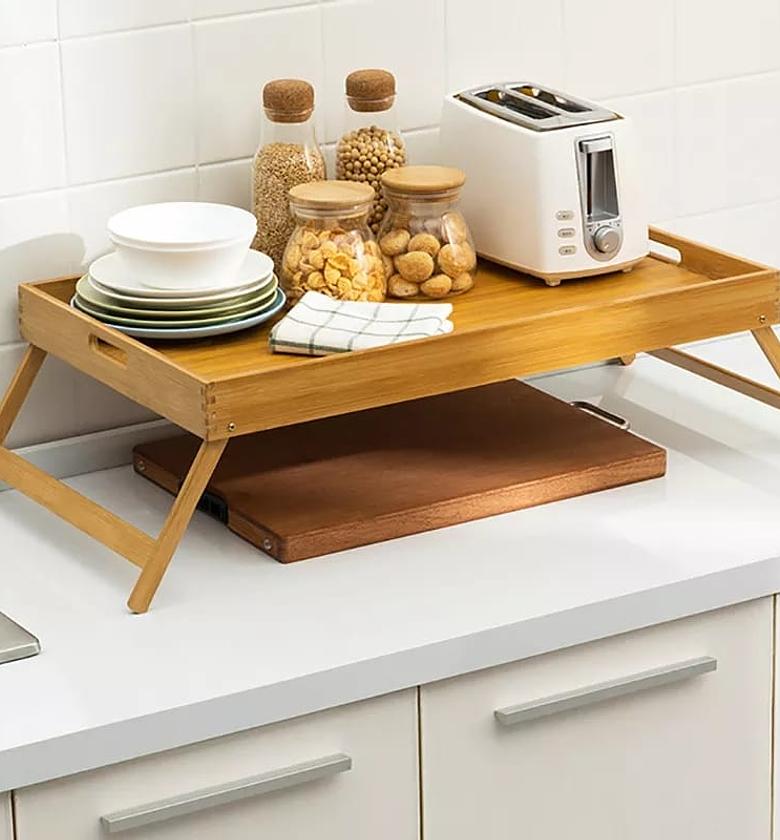 Foldable Bamboo Tray  image