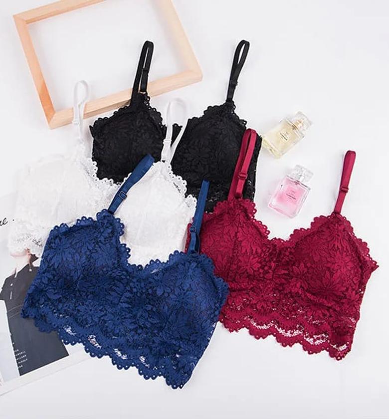 Women flower lace bras image
