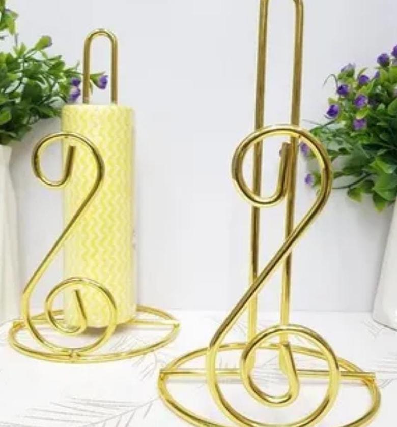 Stainless Steel Serviette Roll Holder-gold image