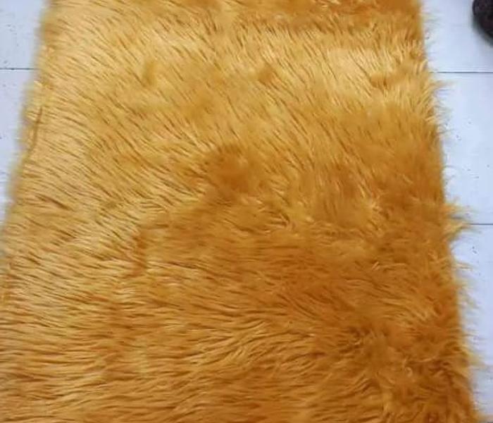 Shaggy long bedside mat-mustard yellow image