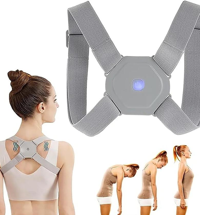 Rechargeable Smart sensor posture corrector  how to use it to maintain a healthy back and neck image