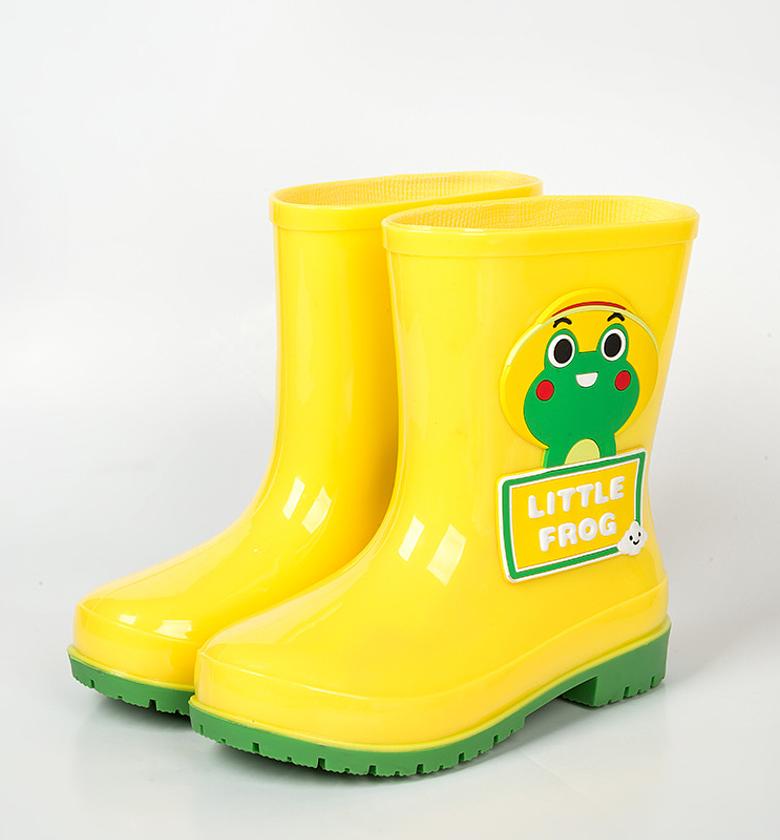Yellow little frog wellies image