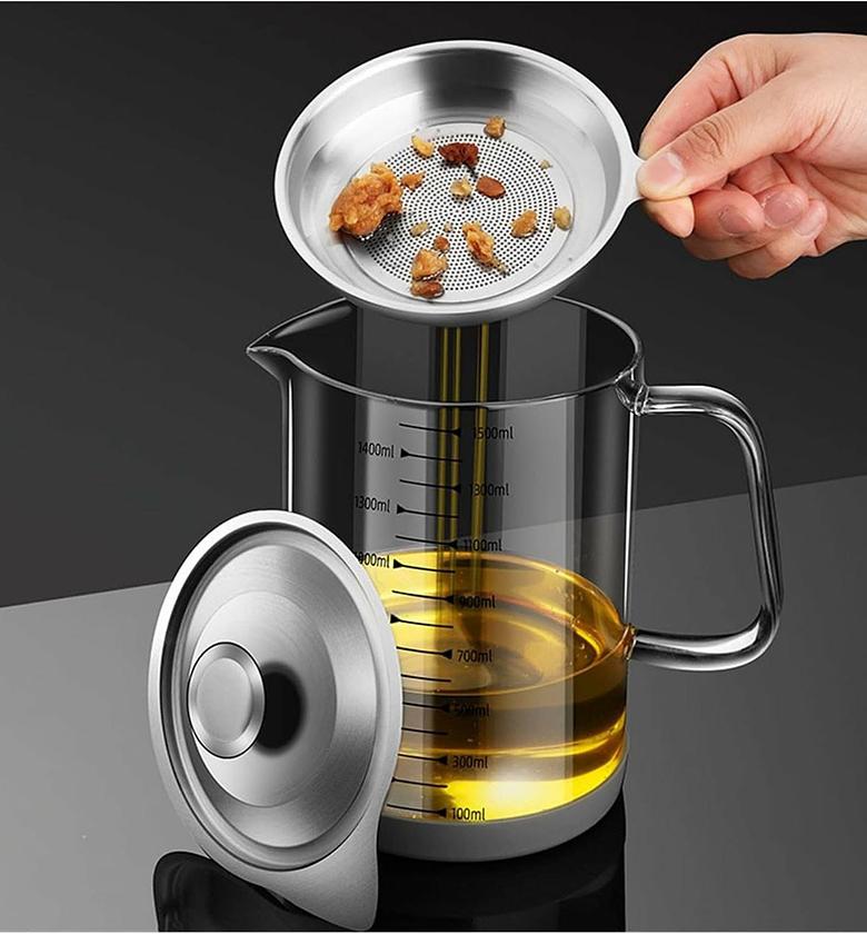 High borosilicate glass oil jar / filter image