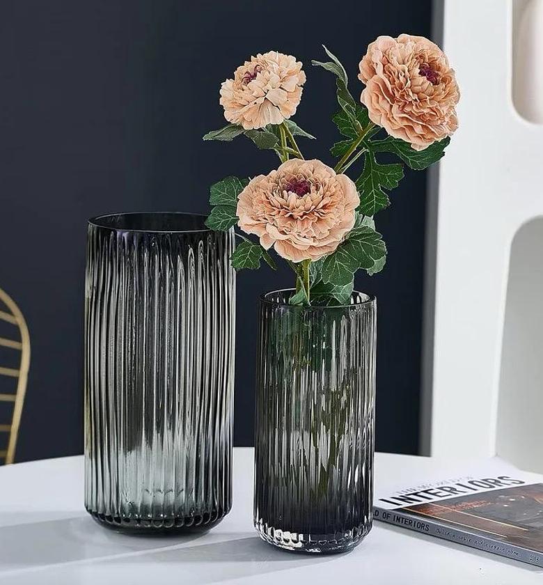 Modern creative dark  glass vase image