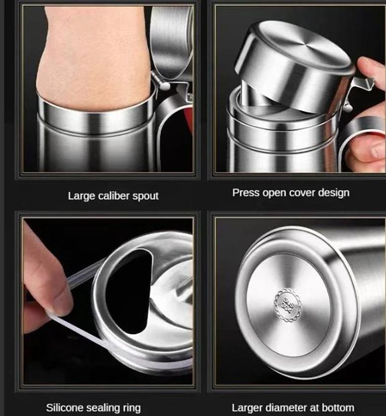 Stainless steel oil jar/ Dispenser  image
