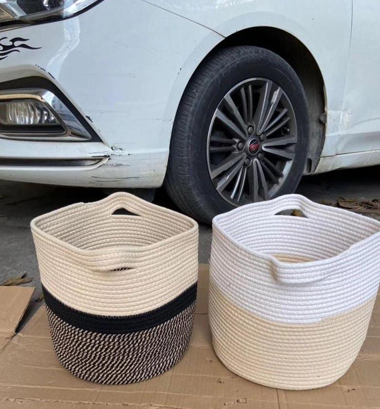 Cotton rope basket image