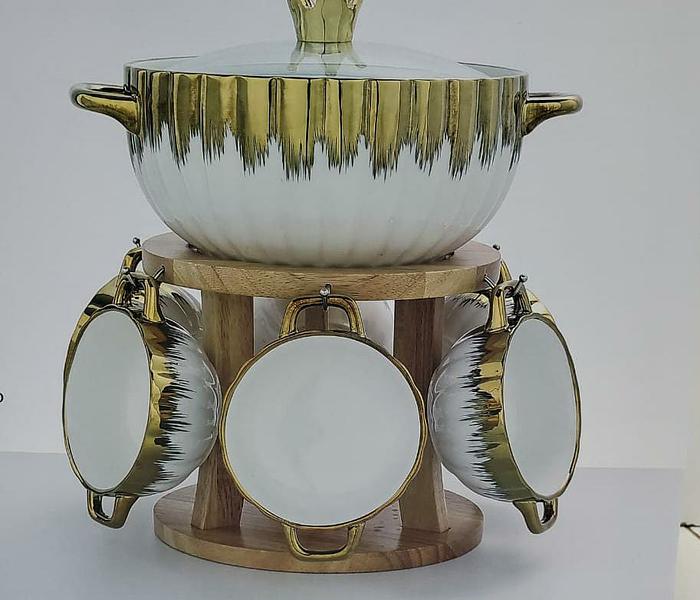 SEVEN PCS SOUP TUREEN SET image