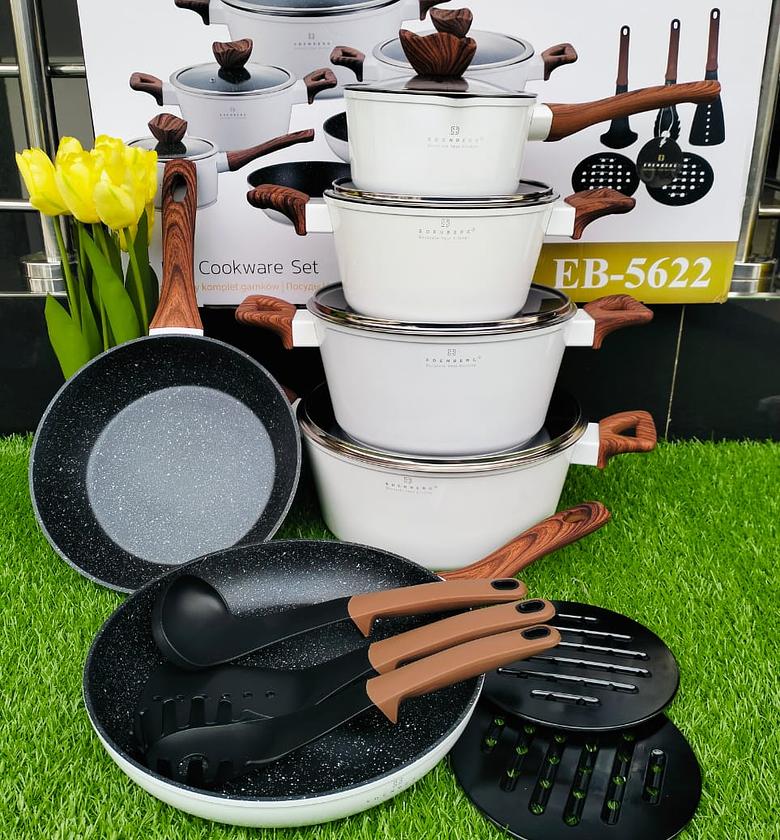 15pcs Edenburg cookware set  💧Heavy duty and good quality 💧Has an induction bottom  image