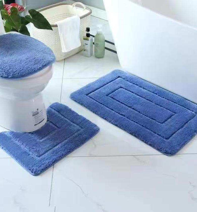 3 pieces flocking toilet set ▫️ assorted colours ▫️ image