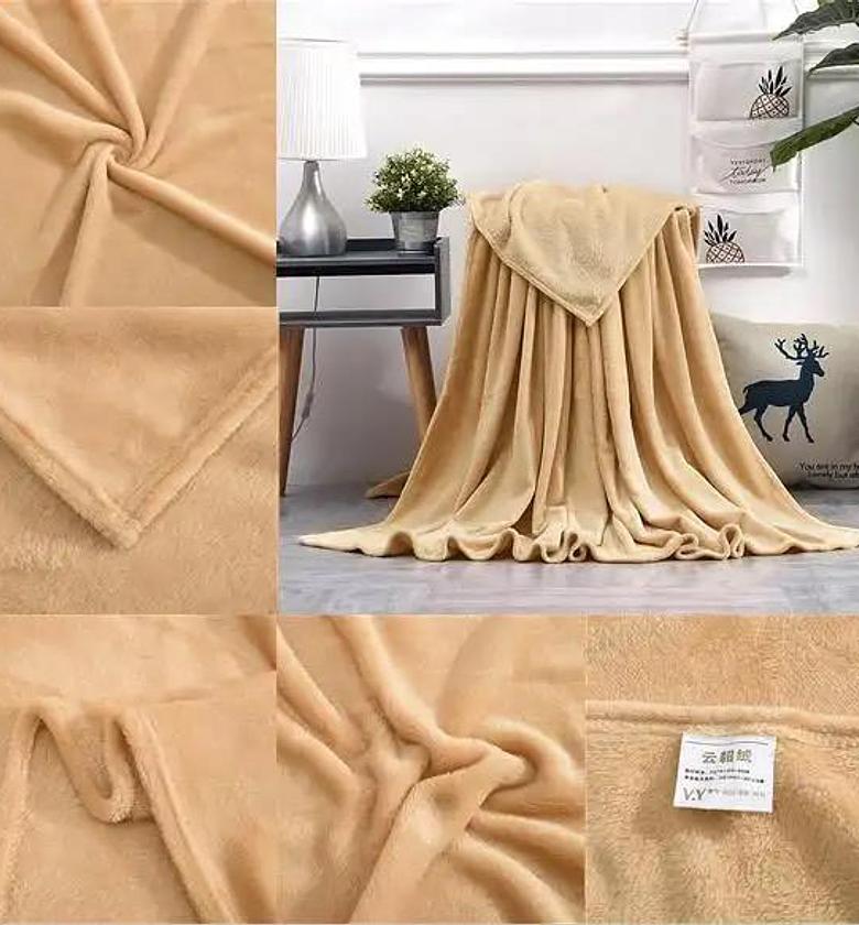 Various Color Comfortable Home Soft Flannel Blankets image