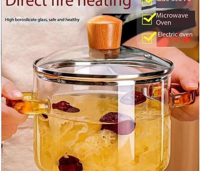 4.5 glass borosilicate cooking pot image