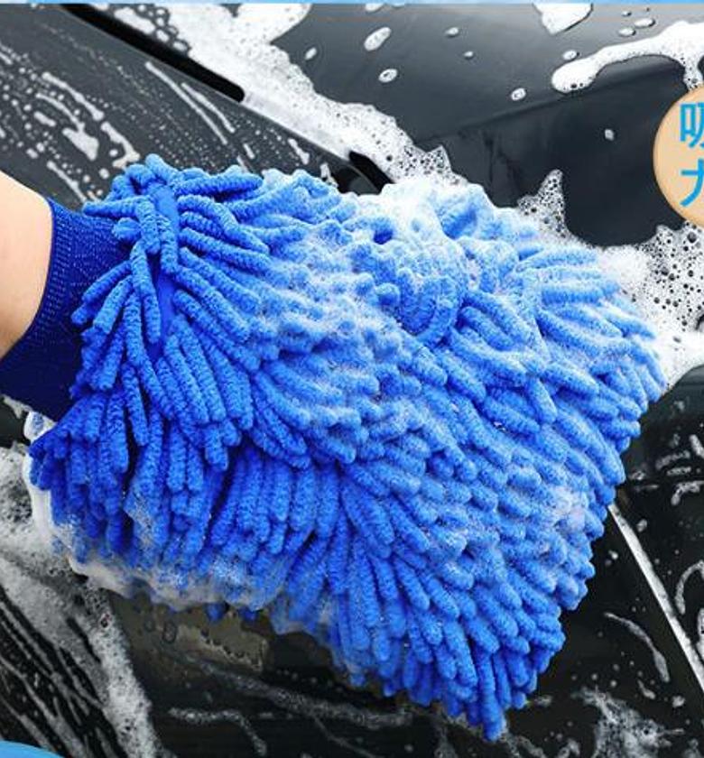  Car Wash Mitt Microfiber, Scratch & Lint-Free, Premium Chenille Microfiber Wash Mitt Car Wash Brush- Regular Size image