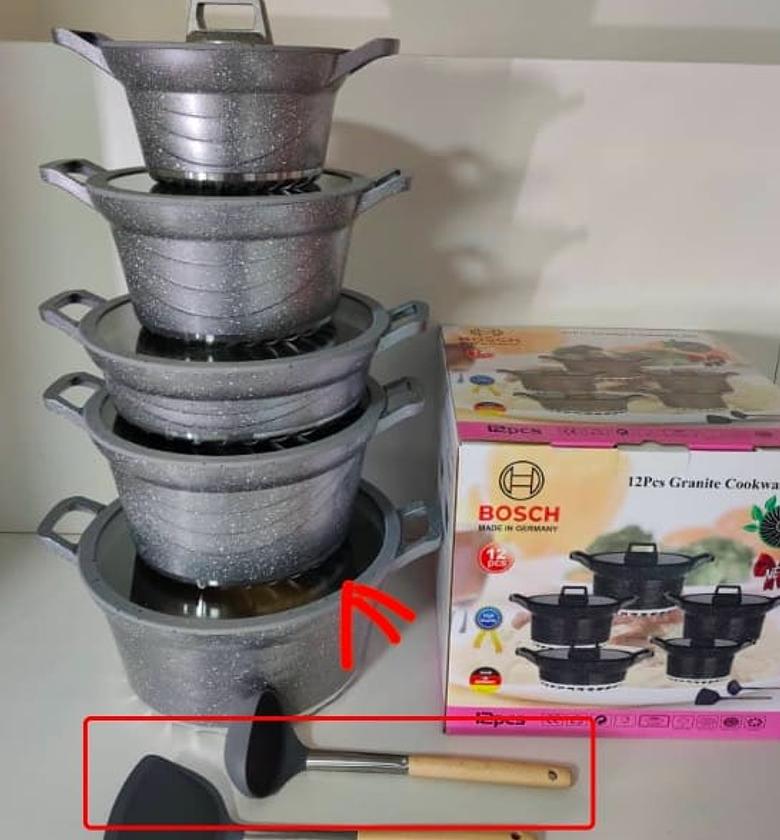 COOKWARE SET. 12pc Bosch Cookware with Silicone lids image