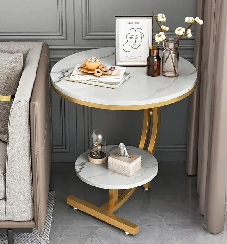 Double layer side /bedside cabinet/coffee table  ,Colors as per grid , Material - multilayer mdf board.  image