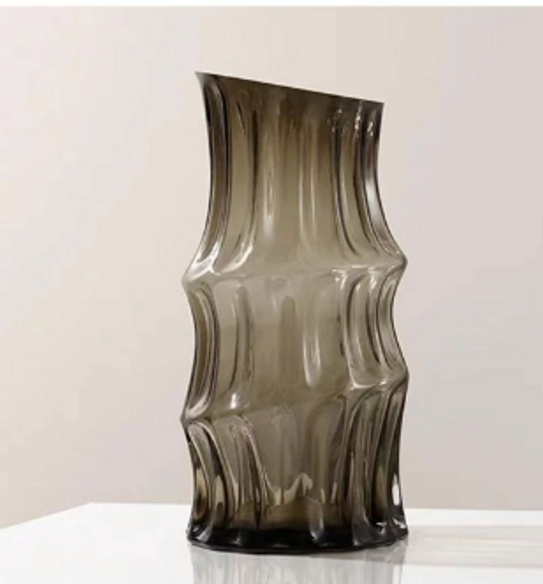 ordic heavy creative dark glass vase image