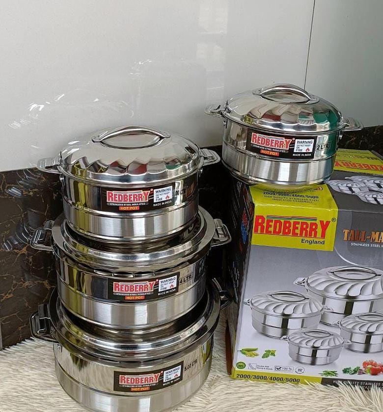 Redberry Set of 4Pieces  Tall Max Hotpots 2L 3L 4L 5L. image