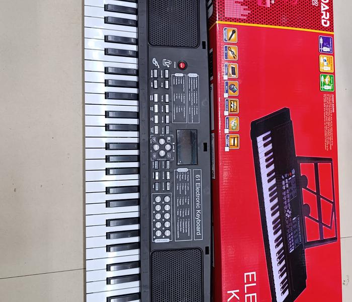 61 keys electronic keyboard with a charging cable and microphone 🎤 image