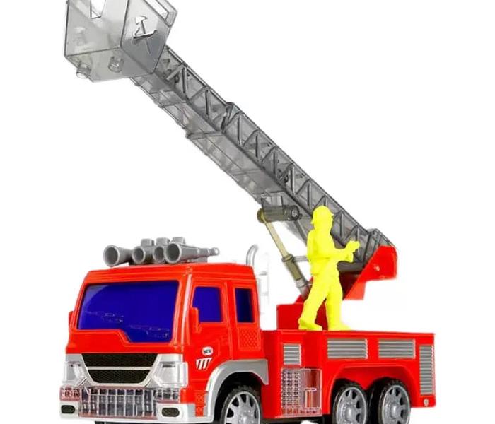 Ladder Fire Truck Construction Vehicle Cars Model Kid Toy Diecast image