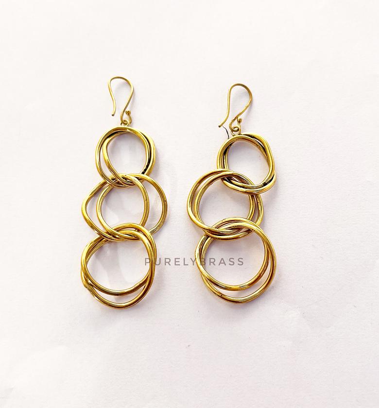Pure Drop Brass Earrings image