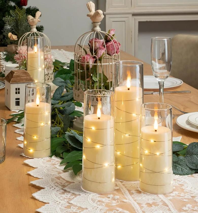 3pcs Acrylic Flameless Led candles image