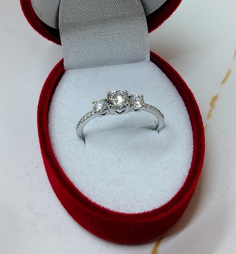 Elegant Sterling Silver Engagement Ring  image