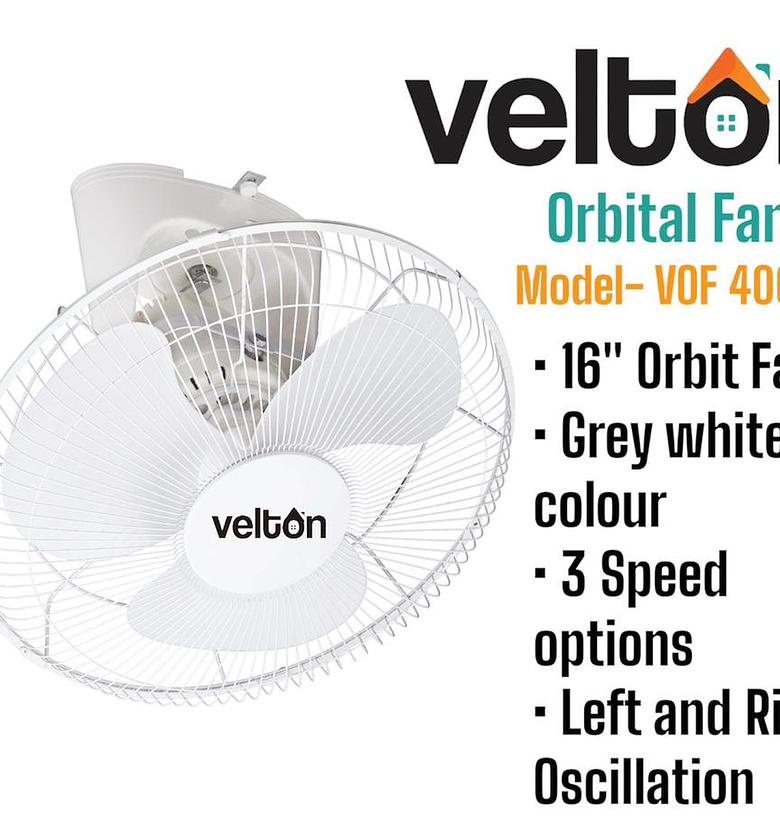 VELTON 16-inch Orbit Fan 3 Speed options Left and right oscillation  image