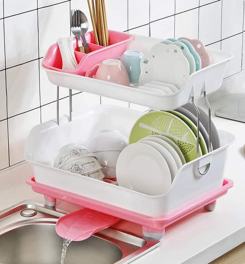 2layer classy plastic dish drainer  image