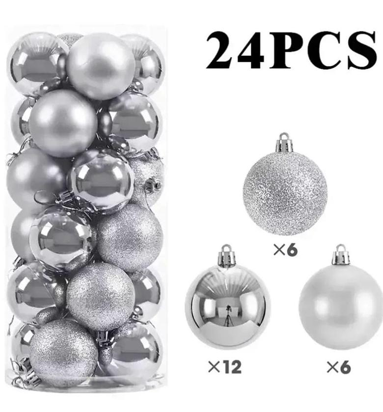 24 pc set christmas ball(big size). image