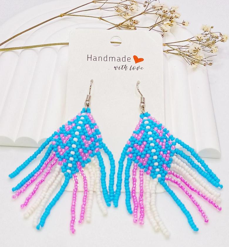 Stylish handmade beads earrings image
