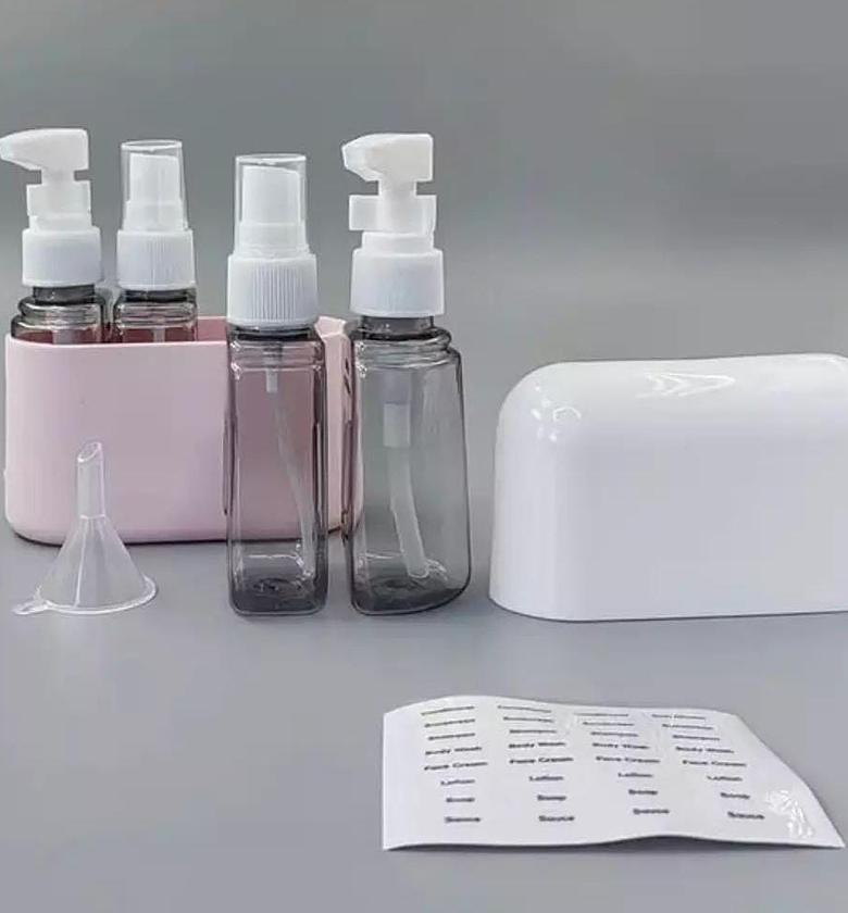 4in1 50ml Travel Bottle set For Shampoo, Shower Gel,Hand wash ,Lotion,Pray Travel Kit Accessories image