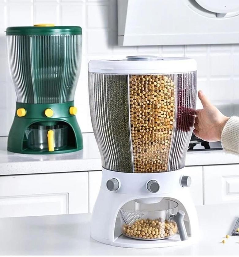 Cereal Dispenser. 360 Degree Rotating Cereal Dispenser Food Storage Container image